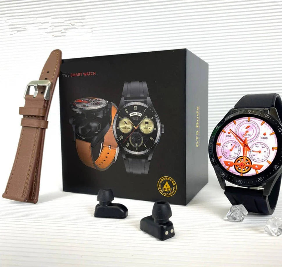 PowerBand GT5 - 2 in 1 Smartwatch + Earbuds