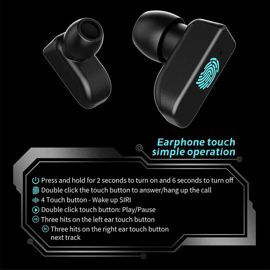 PowerBand GT5 - 2 in 1 Smartwatch + Earbuds