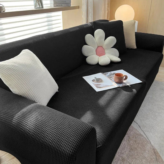 غطاء أريكة جاكار سهل الإزالة مع تنورة (قطعة واحدة) 